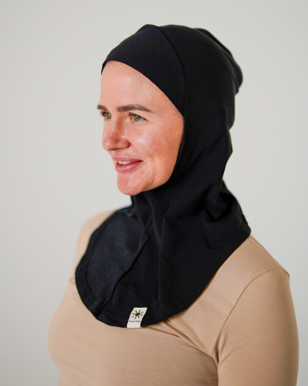 Bonnet Ninja - coton bio - noir