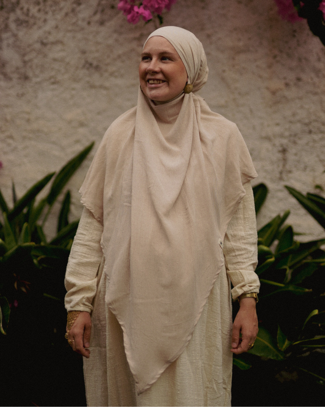 Khimar Sandy aus Viskose und Leinen (Linen Beige)