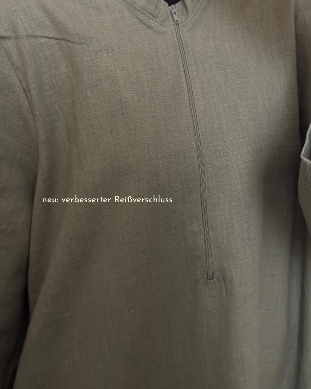 Linen abaya "Alma" with cotton - sand
