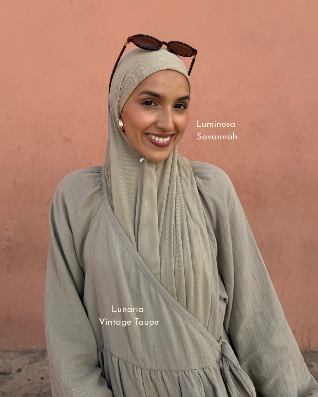 Abaya d'allaitement "Lunaria" en coton bio (Vintage Taupe)