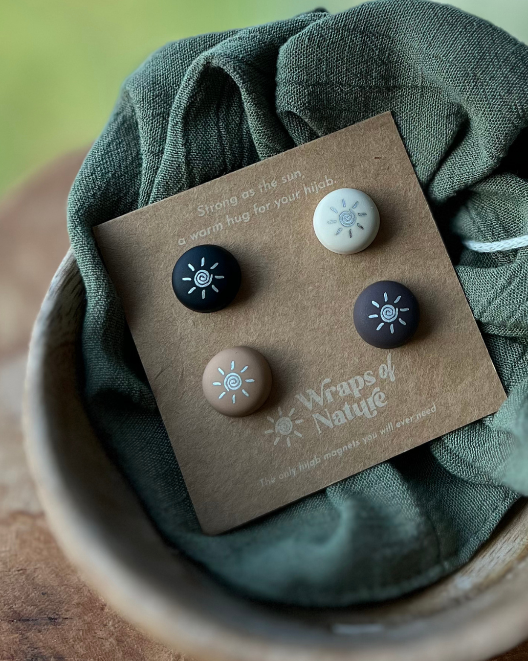 Magnet Pins Hijab - 4 Paar starke Hijab Pins (Neutral)