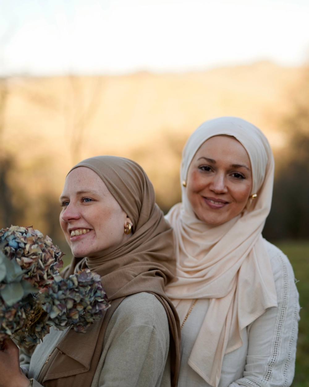 Leichter Jersey Hijab aus 100% Bio-Baumwolle - Warm Almond - "Hava"