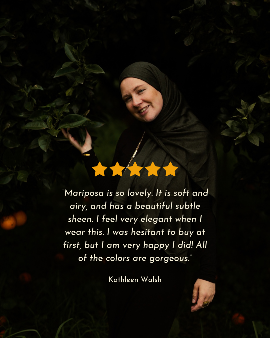 Le hijab « Mariposa » en soie et coton bio (olive)