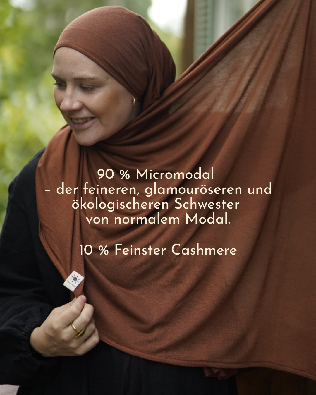 Bio-Hijab "Aurela" aus luxuriösem Micromodal und Cashmere