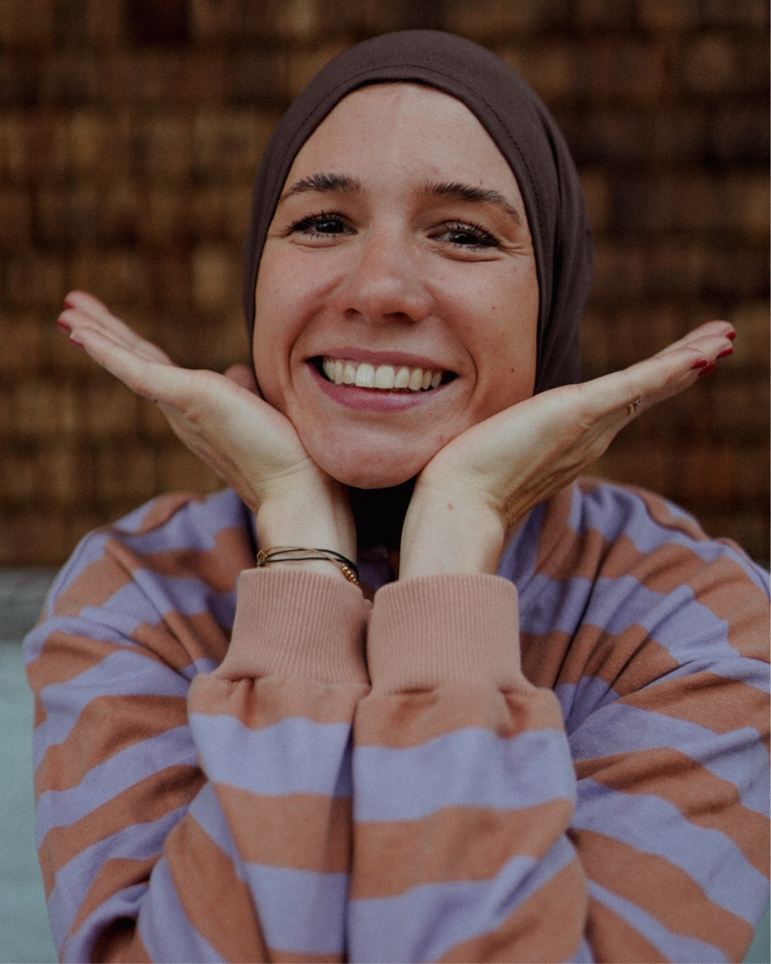 Balaclava - Sports & leisure hijab, made from organic cotton - Chocolate