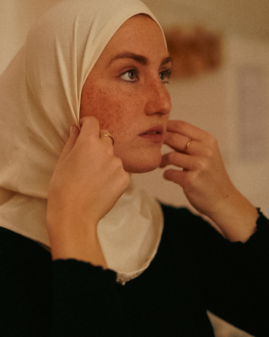 Balaclava - Sports & leisure hijab, made from organic cotton - Natural