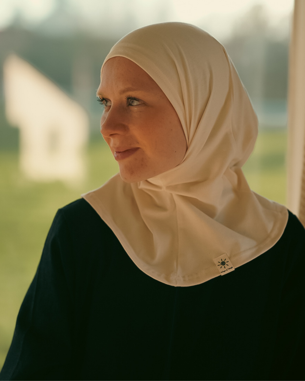 Balaclava - Sports & leisure hijab, made from organic cotton - Natural