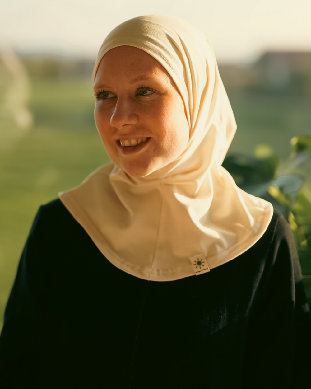 Balaclava - Sports & leisure hijab, made from organic cotton - Natural