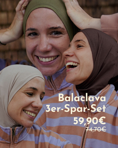 Balaclava - Sport- & Freizeit-Hijab, aus Bio-Baumwolle - 3er Set