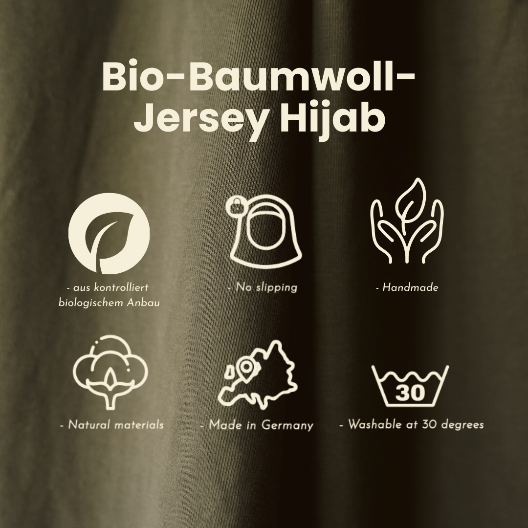 Imperfect Jersey Hijab aus Bio-Baumwolle Cloud -"Organica" - 010
