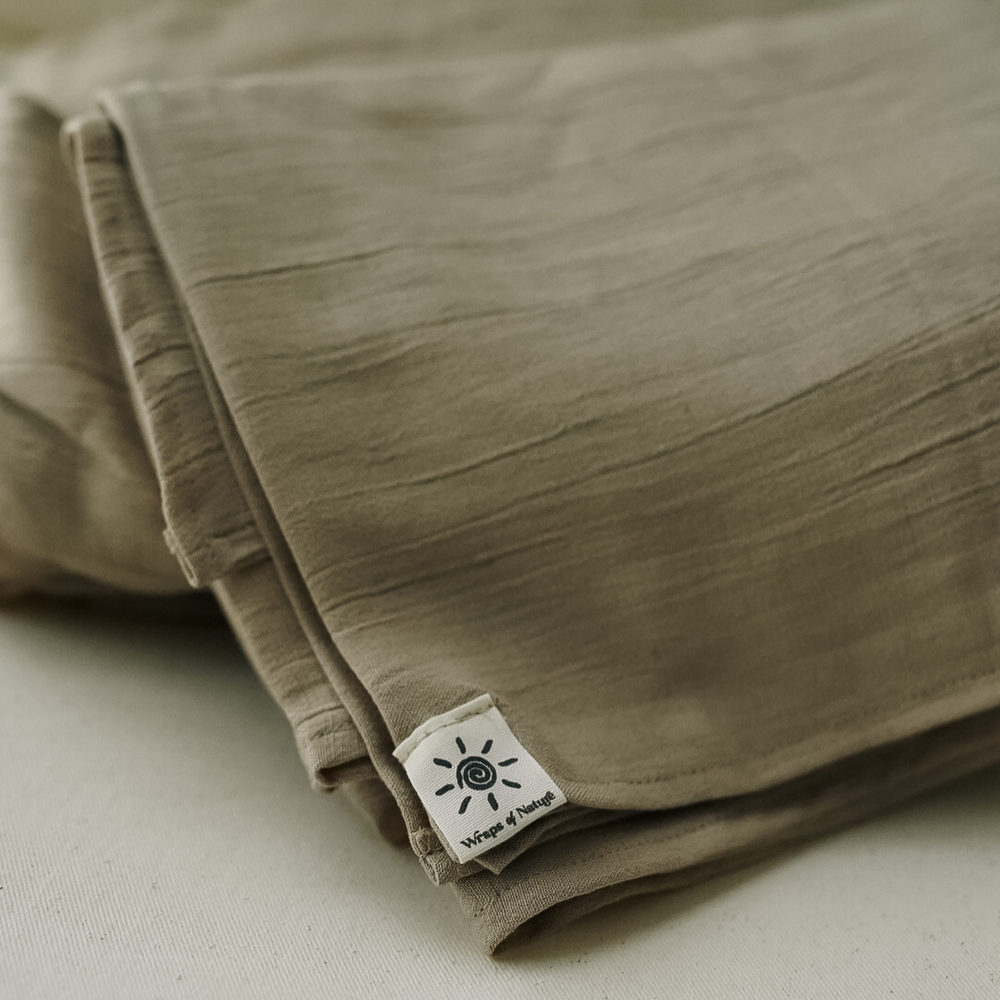 Crinkle Chiffon Hijab aus Viskose und Leinen Sand - Sandy