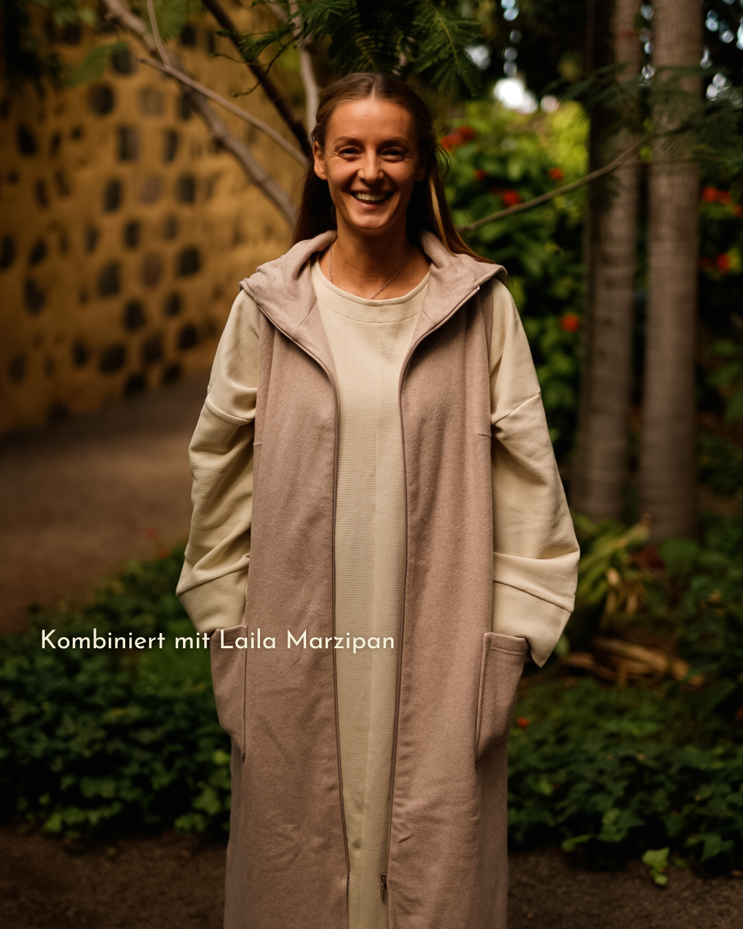 Lange Fleeceweste "Coseline" aus Bio-Baumwolle