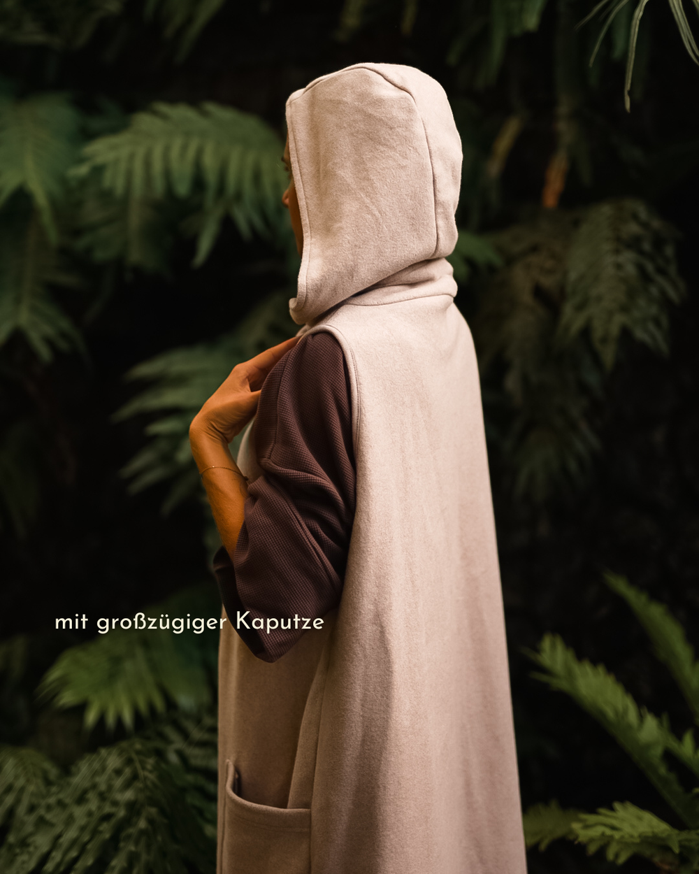 Lange Fleeceweste "Coseline" aus Bio-Baumwolle