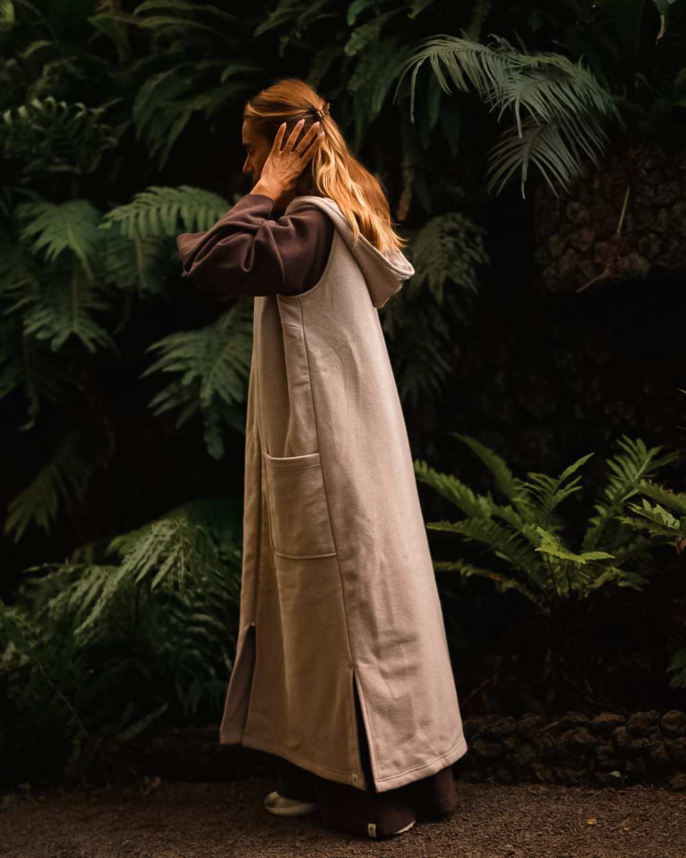 Lange Fleeceweste "Coseline" aus Bio-Baumwolle