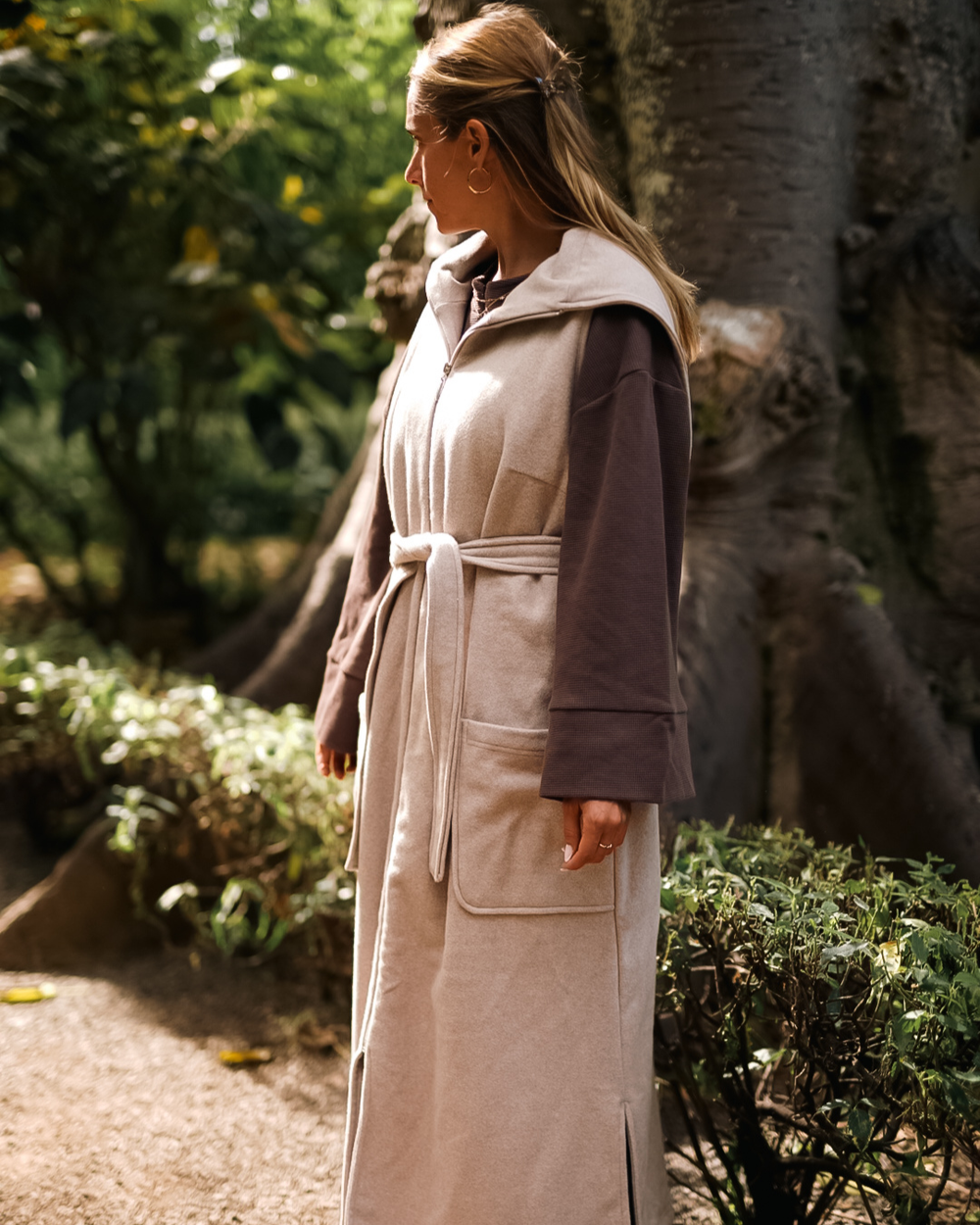 Lange Fleeceweste "Coseline" aus Bio-Baumwolle