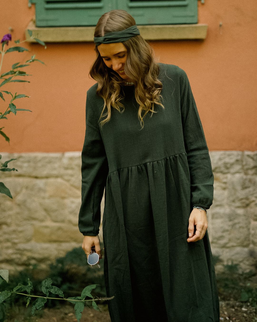 Cotton Abaya "Maya" aus Baumwolle (Dark Green)