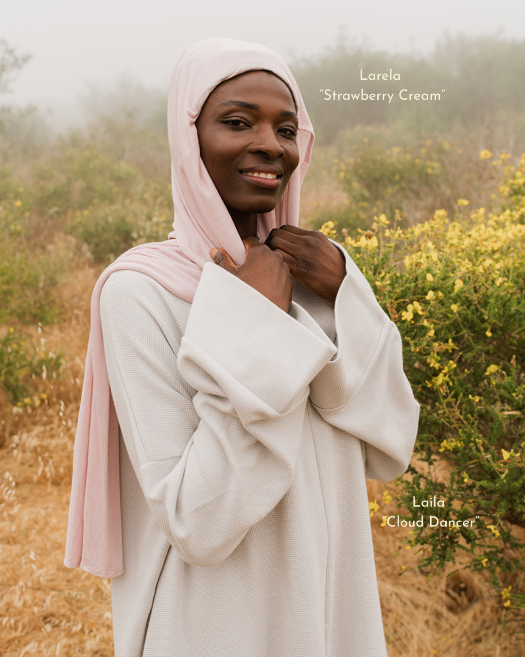 Abaya confortable « Laila » en coton biologique (Cloud Dancer)