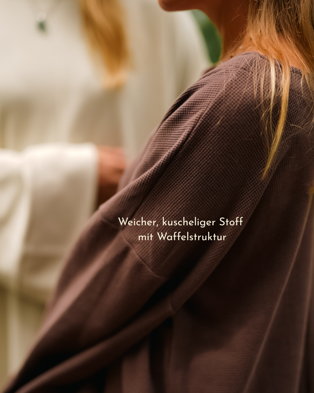 Warme Abaya "Laila" aus Bio-Baumwolle (Cloud Dancer)