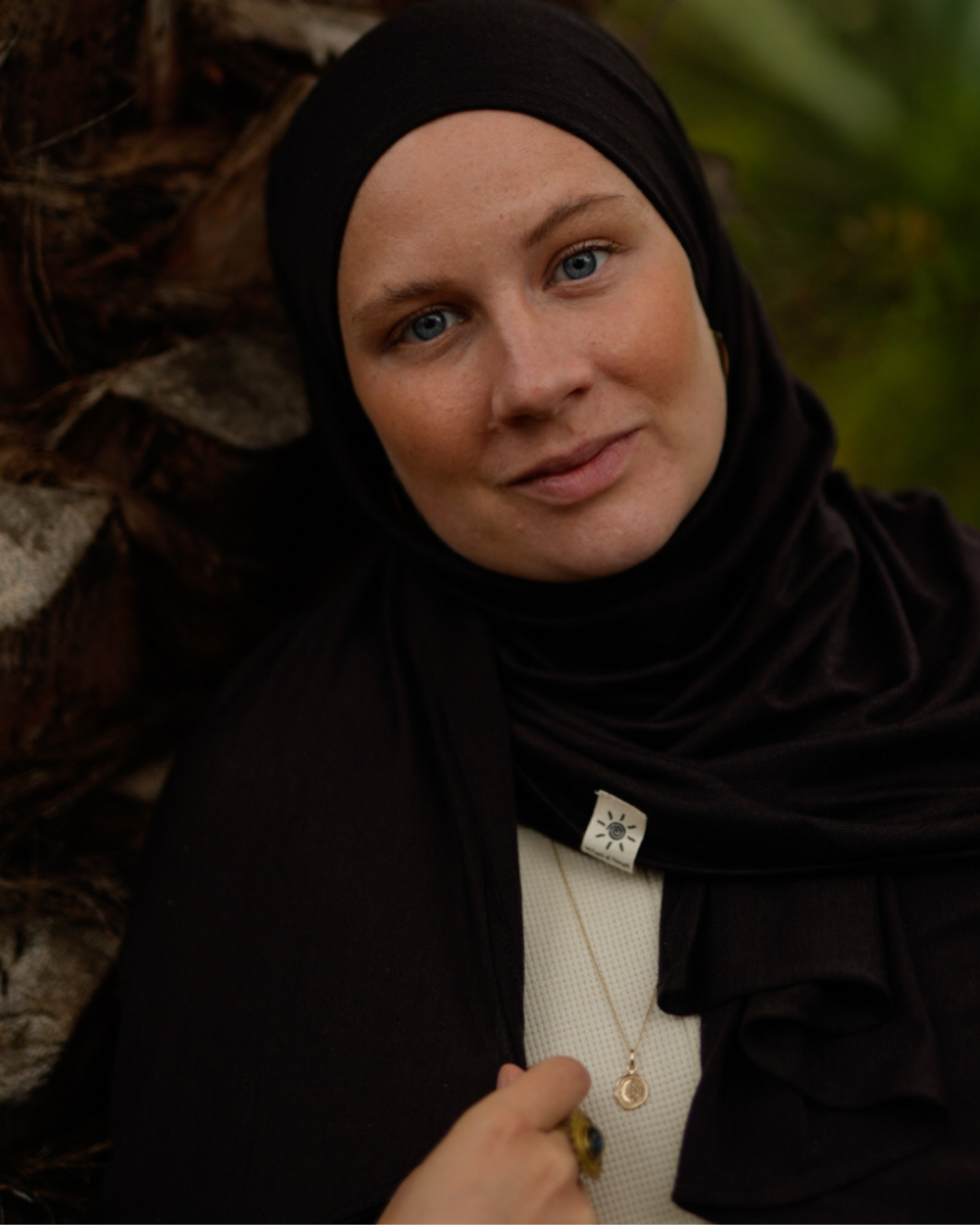 Hijab aus Merinowolle "Merina" (Ganache)