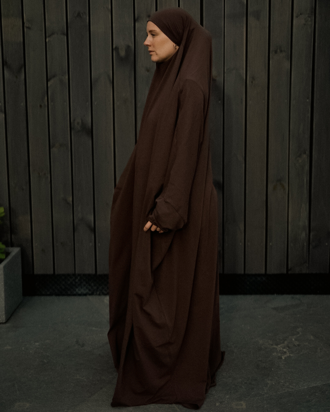 Gebetskleid / Jilbab aus Bio-Baumwolle (Chocolate)