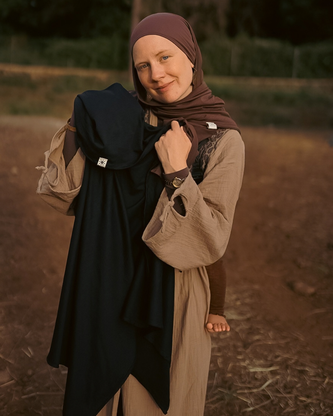 Light Hijab "Hava Flex" aus 100% Bio-Baumwolle (Black Night)