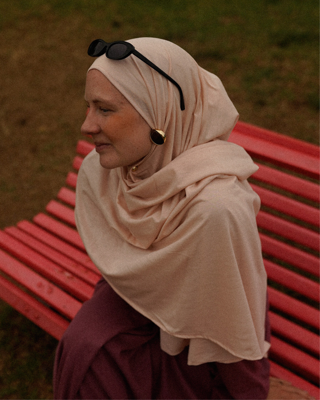 "Hava Flex" Light Hijab made of 100% organic cotton (Lychee)