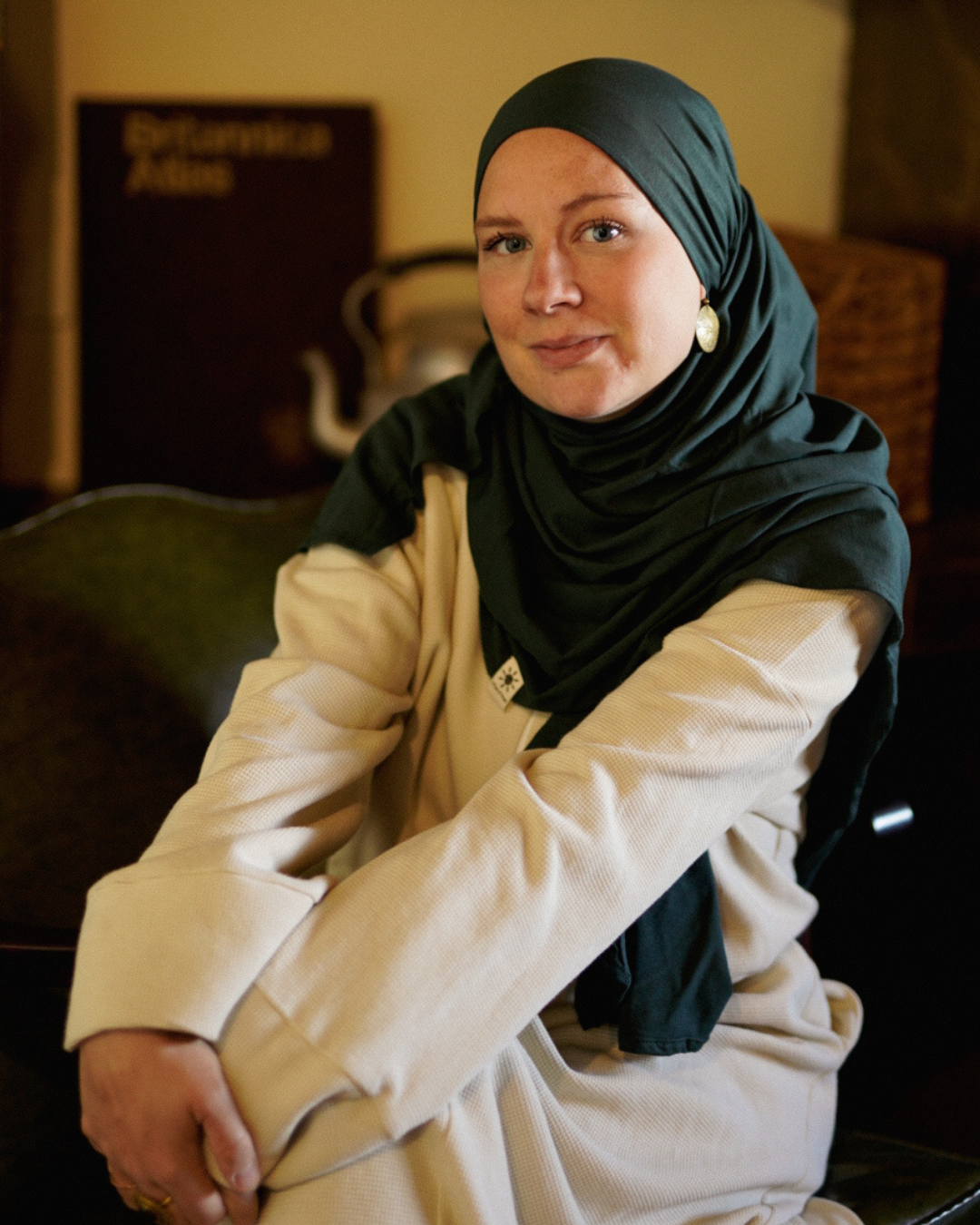 Leichter Jersey Hijab "Hava" aus 100% Bio-Baumwolle (Magical Forest)