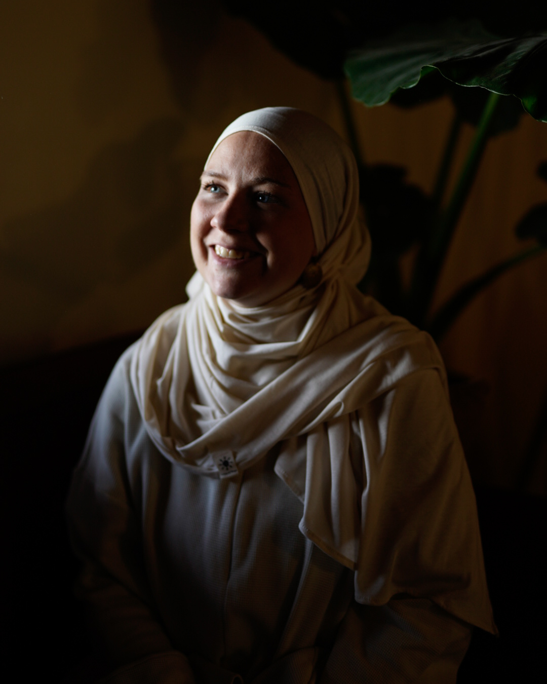 Leichter Jersey Hijab "Hava" aus 100% Bio-Baumwolle (Marzipan)