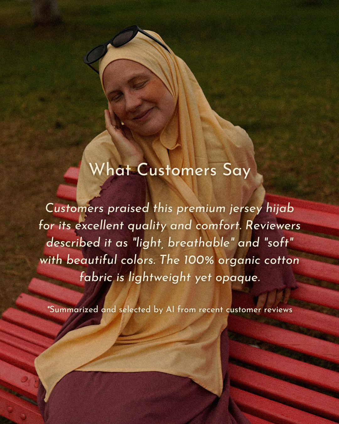 "Hava Flex" Light Hijab made from 100% organic cotton (Butternut)