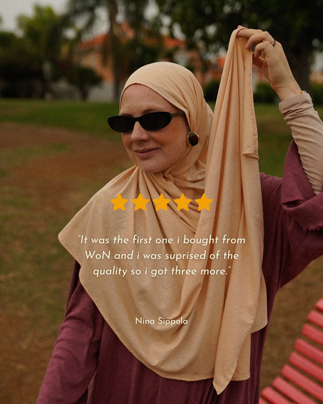 Light Hijab "Hava Flex" aus 100% Bio-Baumwolle (Apricot)