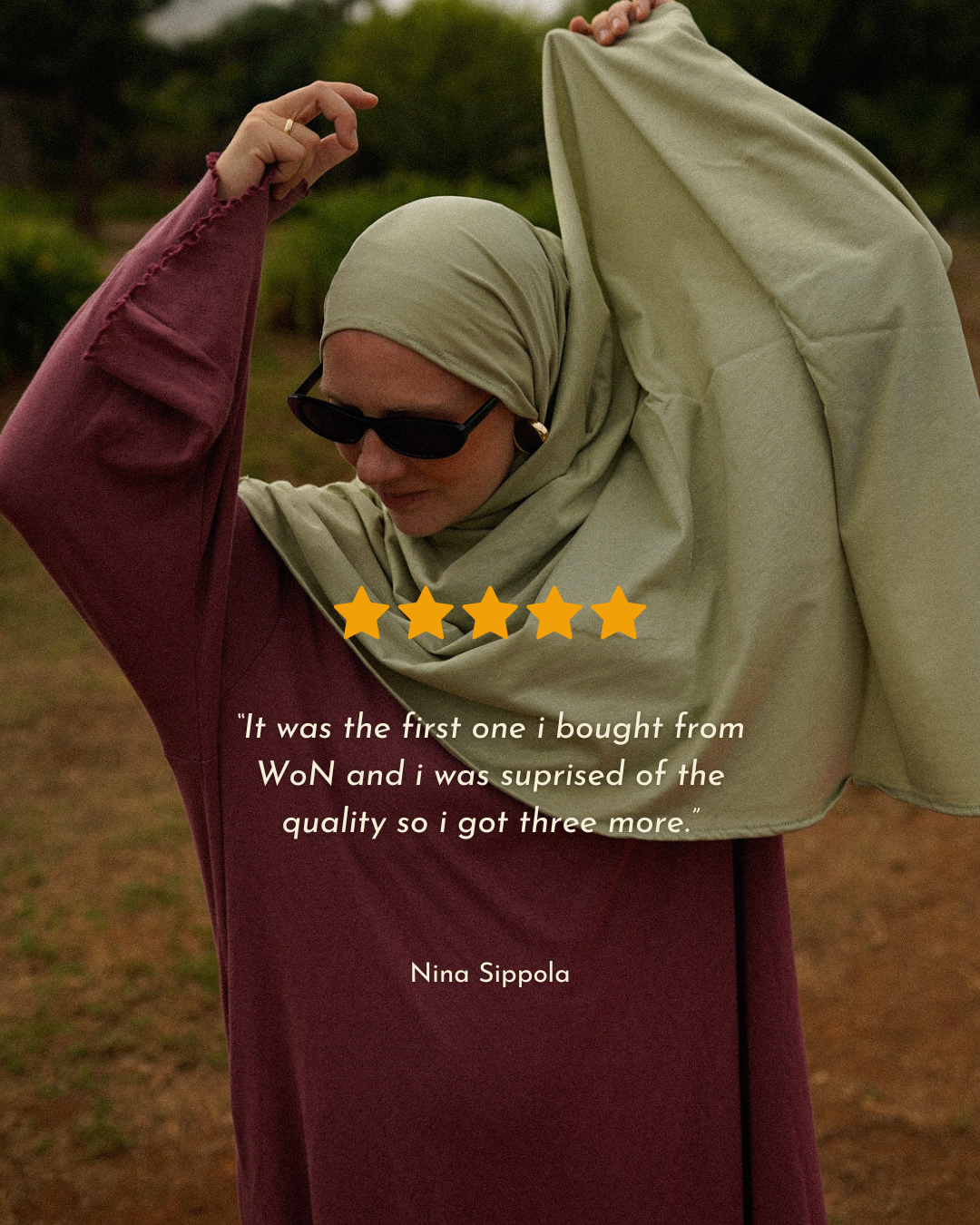 "Hava Flex" Light Hijab made from 100% organic cotton (Pistachio)