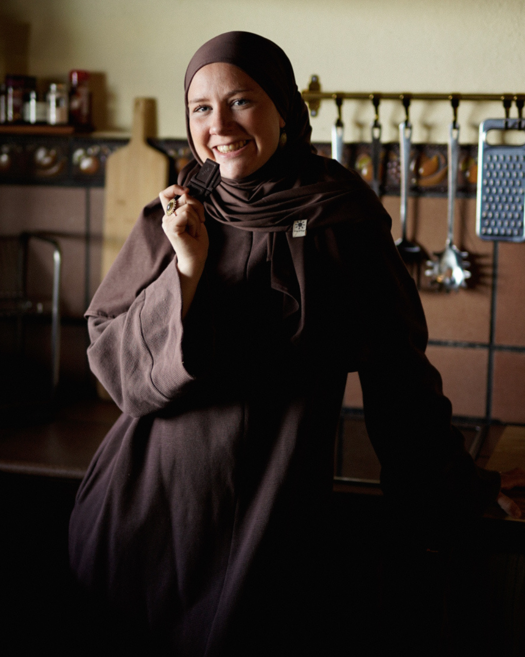 Leichter Jersey Hijab "Hava" aus 100% Bio-Baumwolle (Mousse au Chocolat)