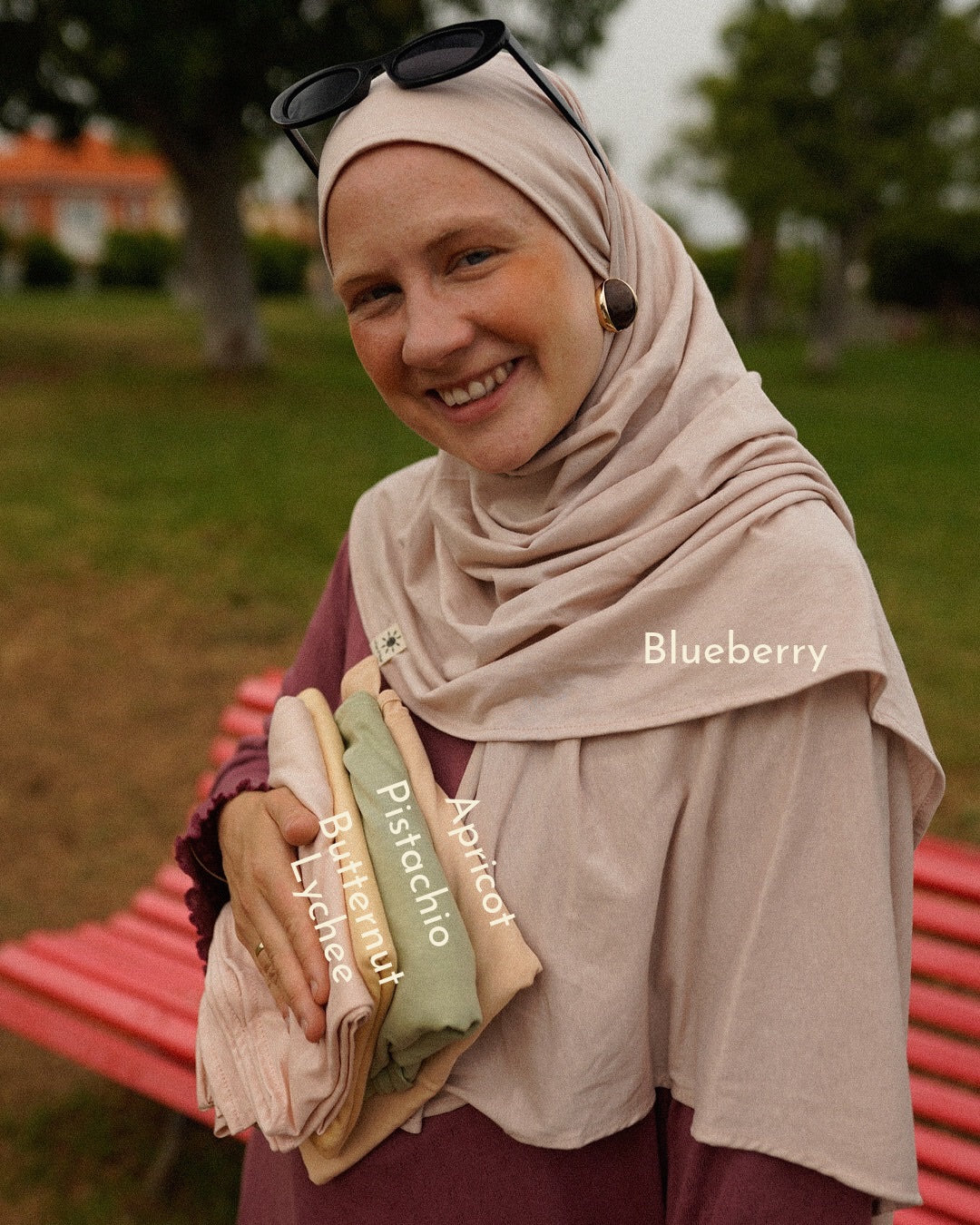 "Hava Flex" Light Hijab made of 100% organic cotton (Lychee)