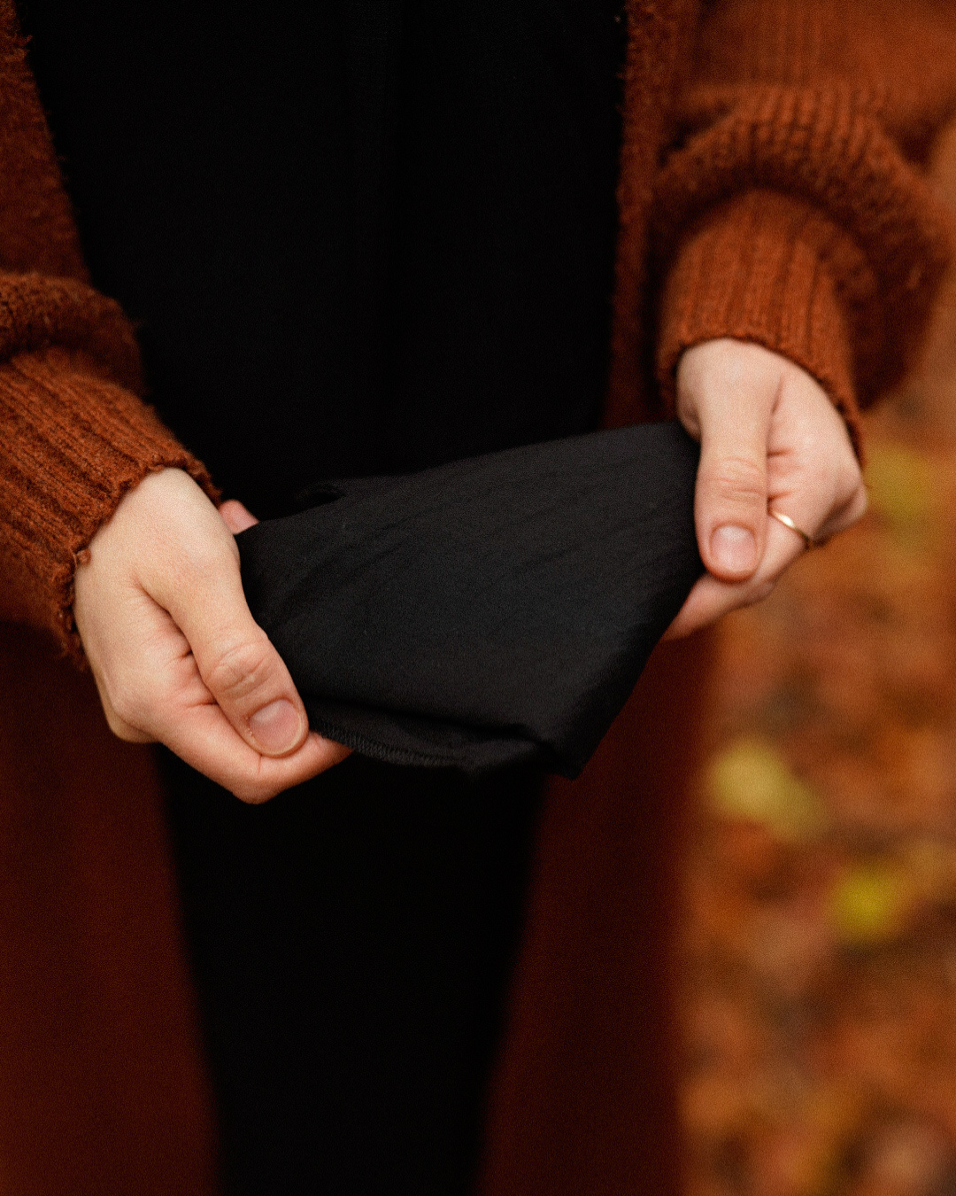 "Bonny" Untertuch / Bonnet - 100% Bio-Baumwolle - black