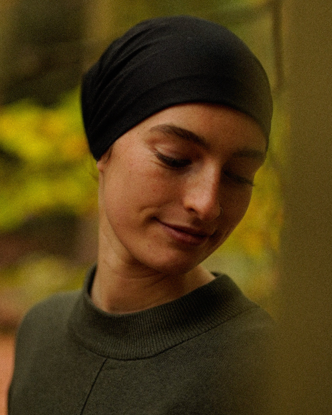 "Bonny" Untertuch / Bonnet - 100% Bio-Baumwolle - black