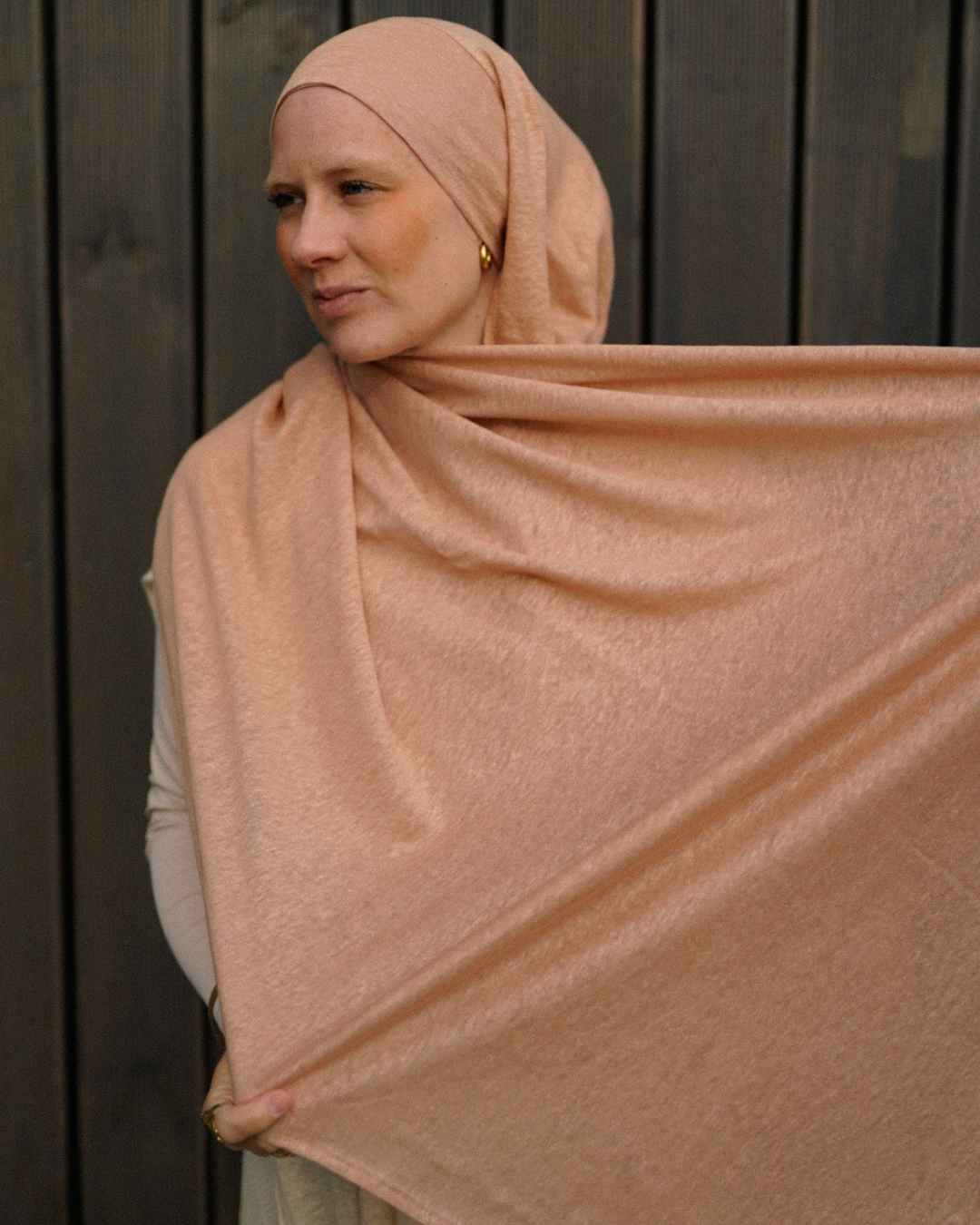 Instant Hijab "Leena" - 100% Linen - Calima Rose
