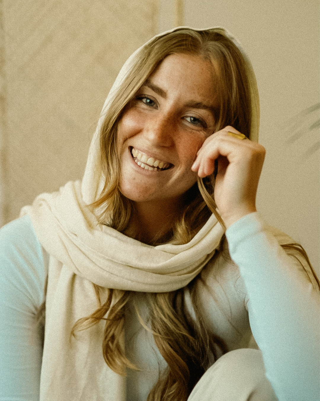 Jersey Hijab "Leena" - 100% Leinen - Summer Sand