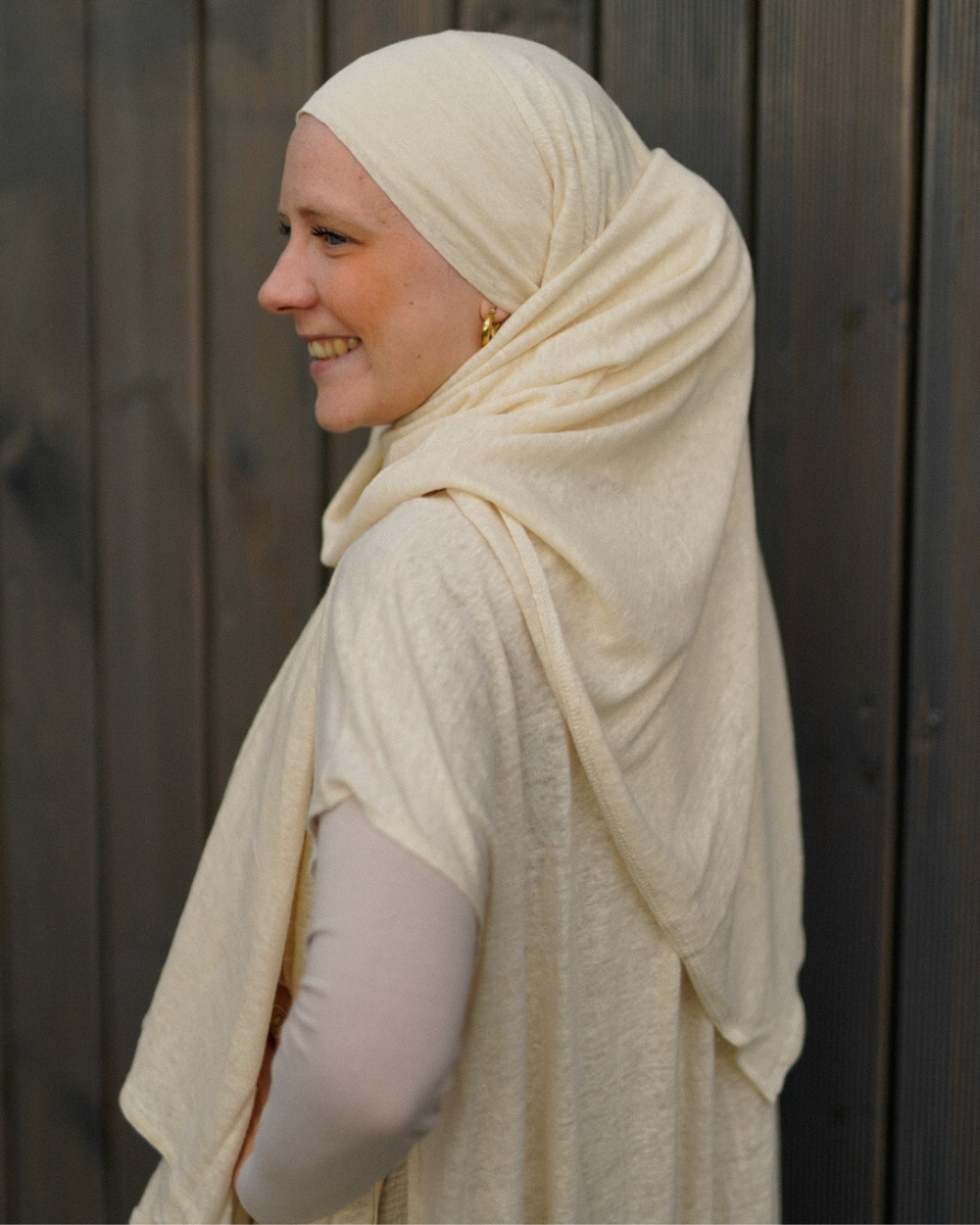 Instant Hijab - 100% Leinen - Summer Sand - "Leena"