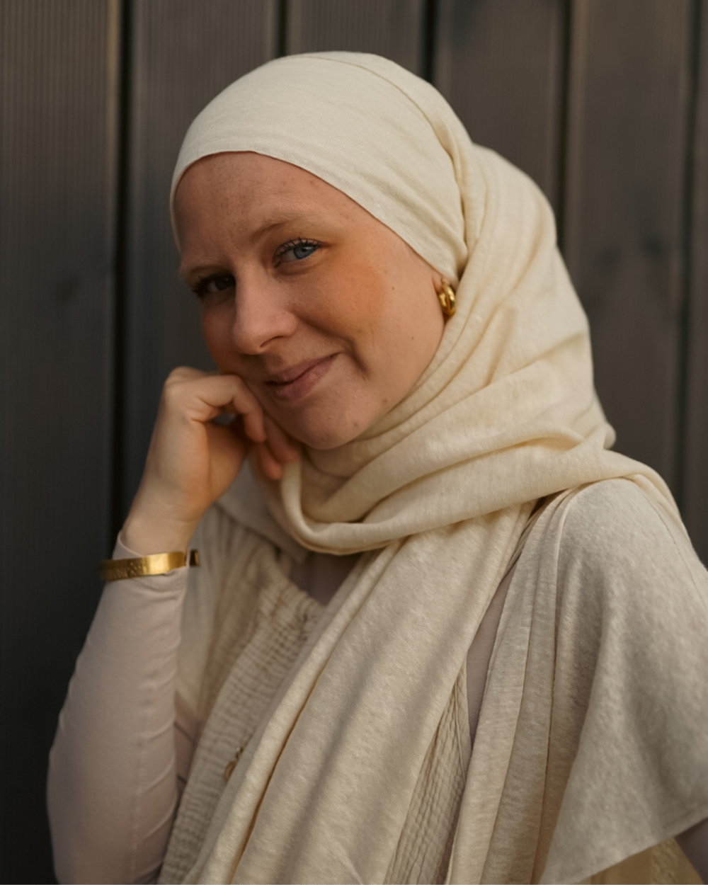 Instant Hijab - 100% Leinen - Summer Sand - "Leena"