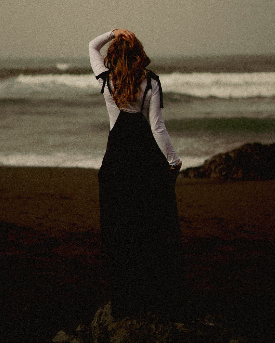 "Irma" Knot Dress Made of Organic Cotton (Black)