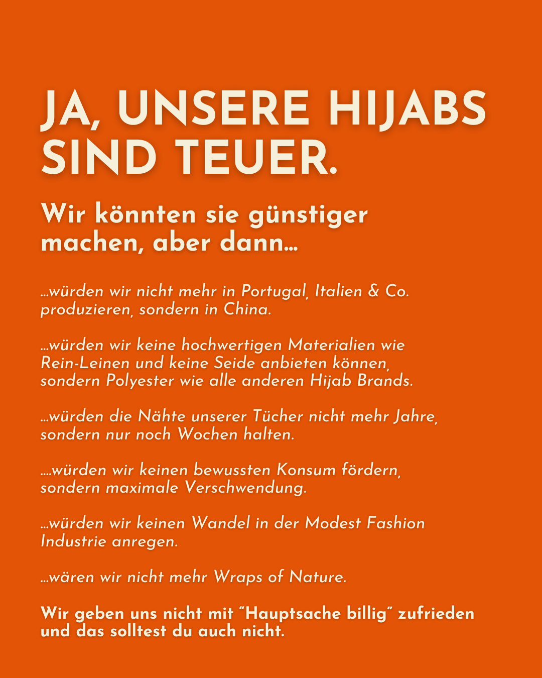 Instant Hijab "Leena" - 100% Leinen - Stone