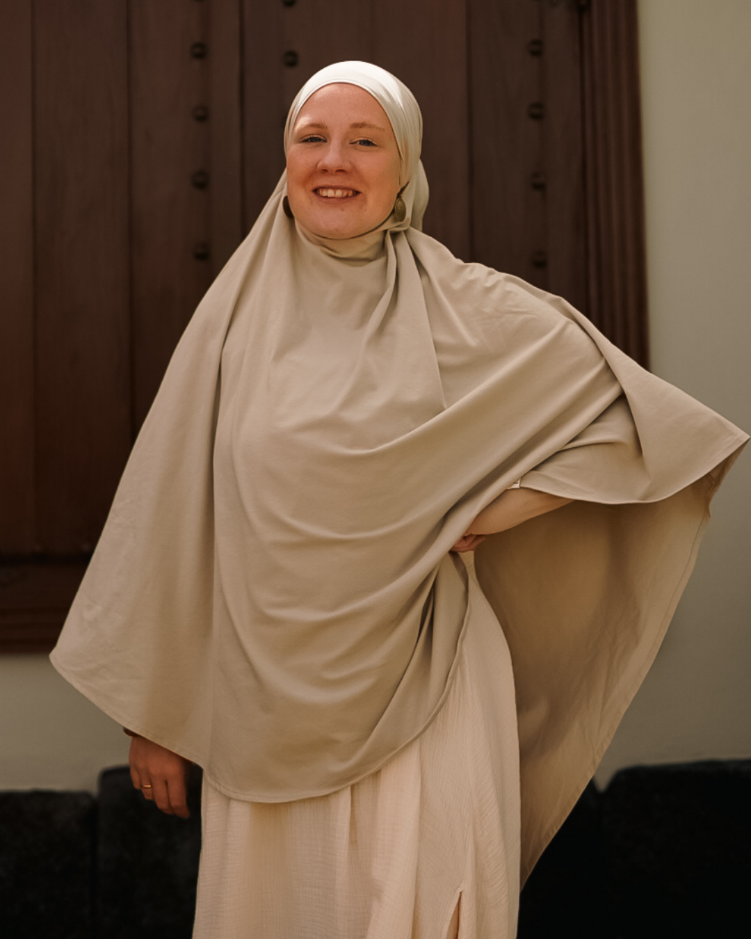 Khimar en jersey de coton biologique (cachemire)