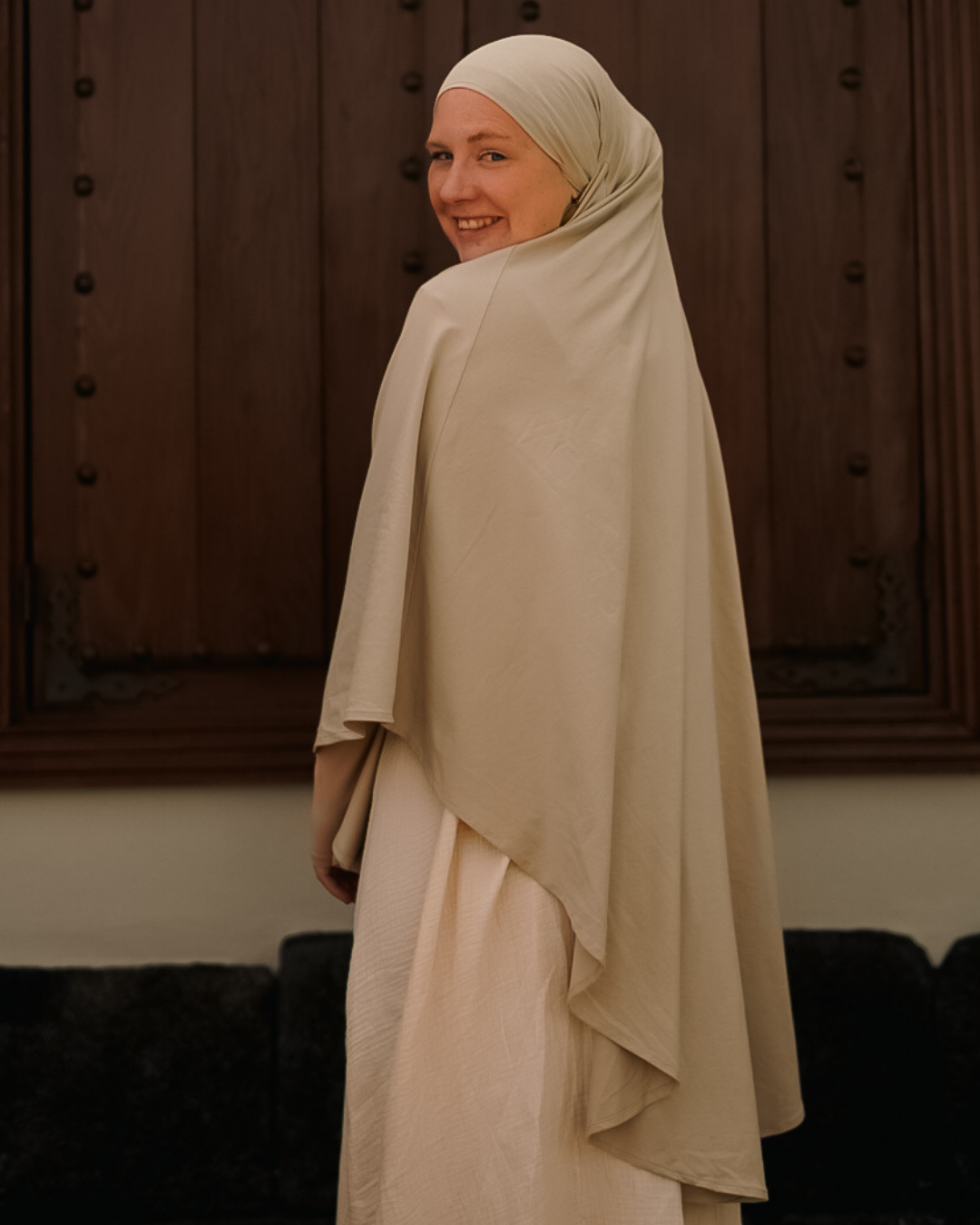 Khimar en jersey de coton biologique (cachemire)