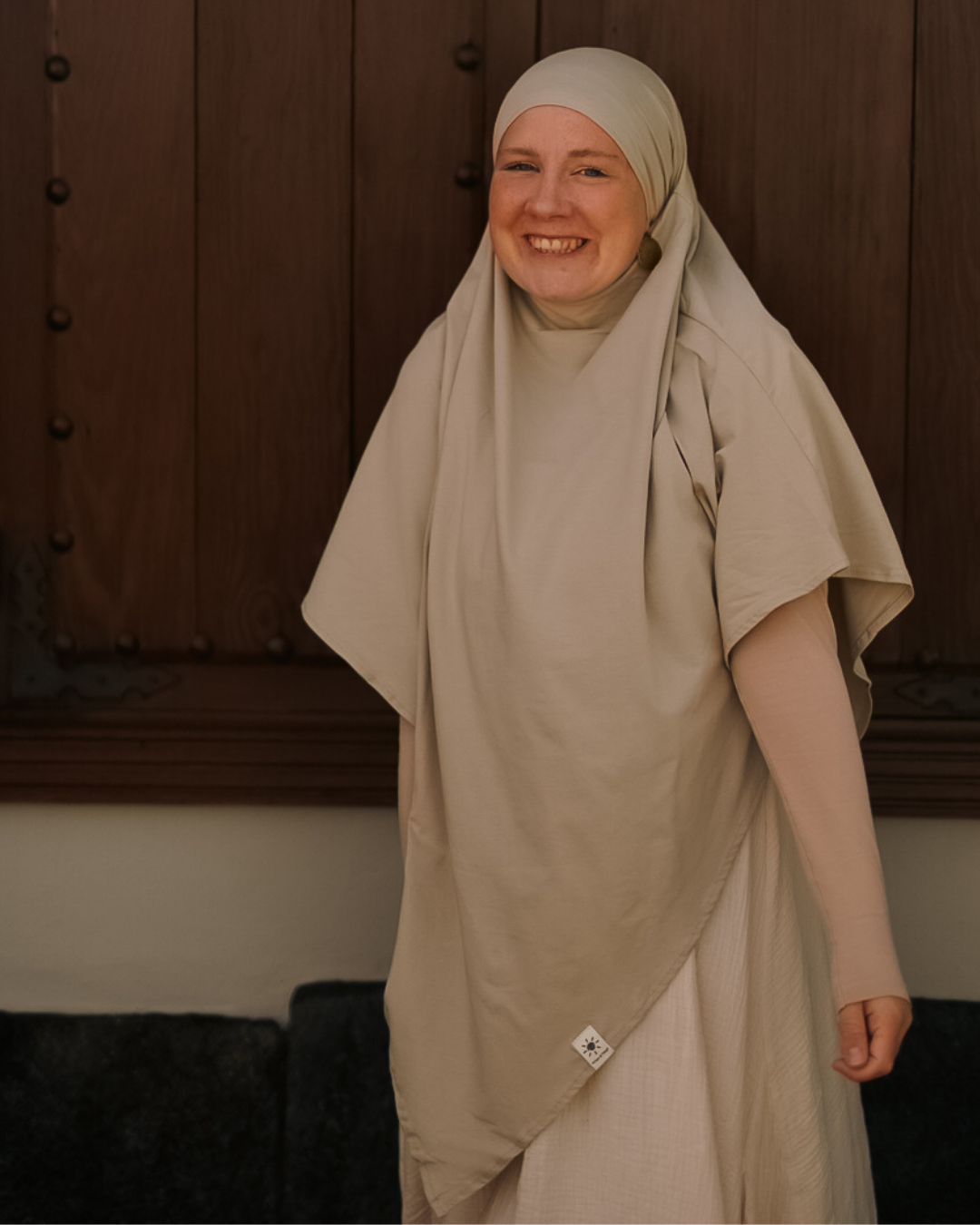 Khimar en jersey de coton biologique (cachemire)