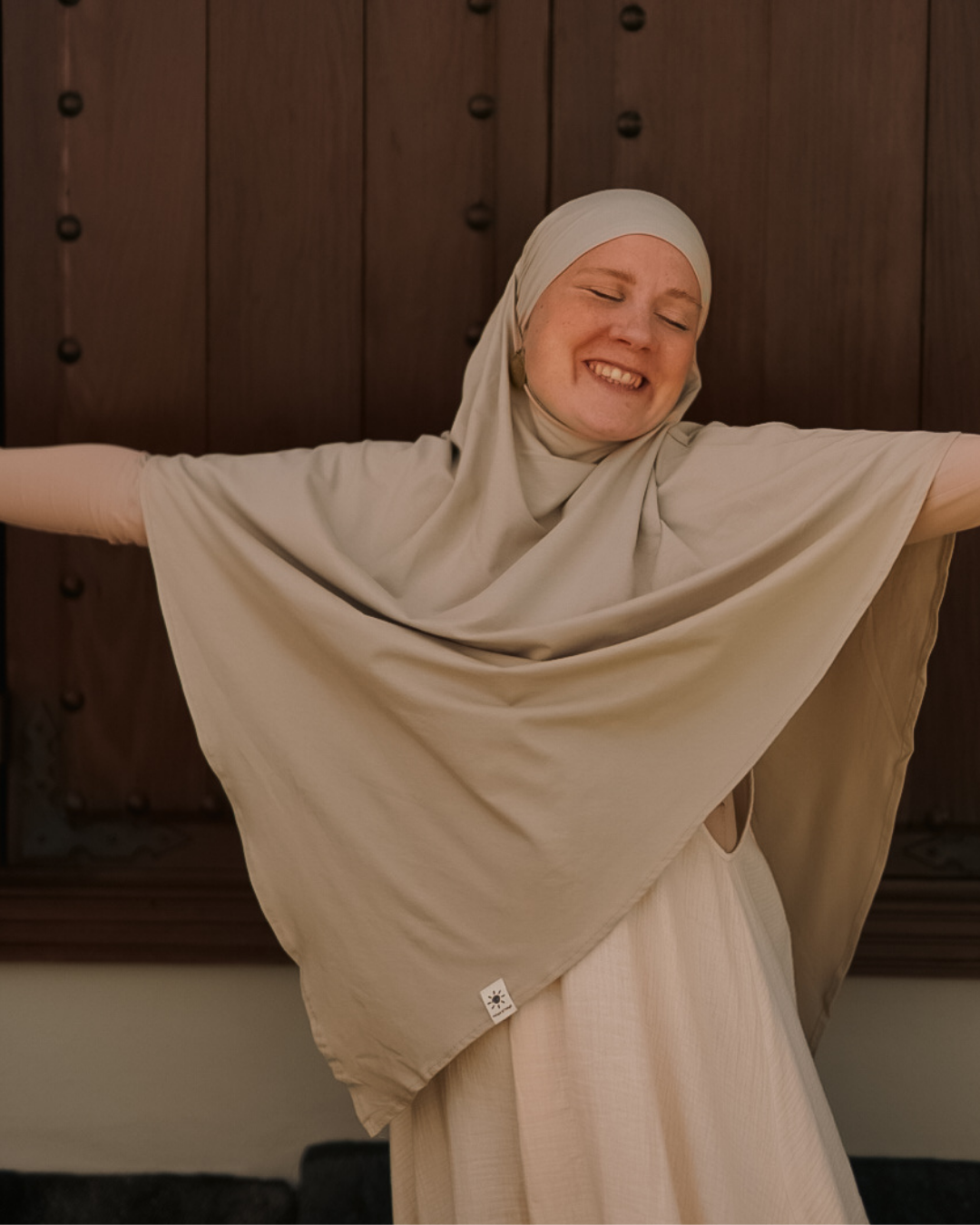 Khimar en jersey de coton biologique (cachemire)