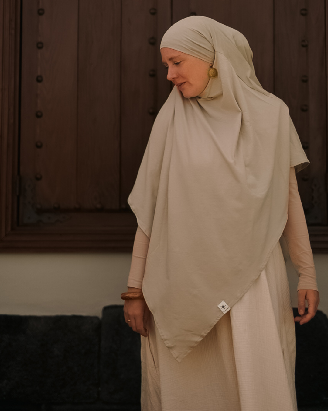Khimar en jersey de coton biologique (cachemire)