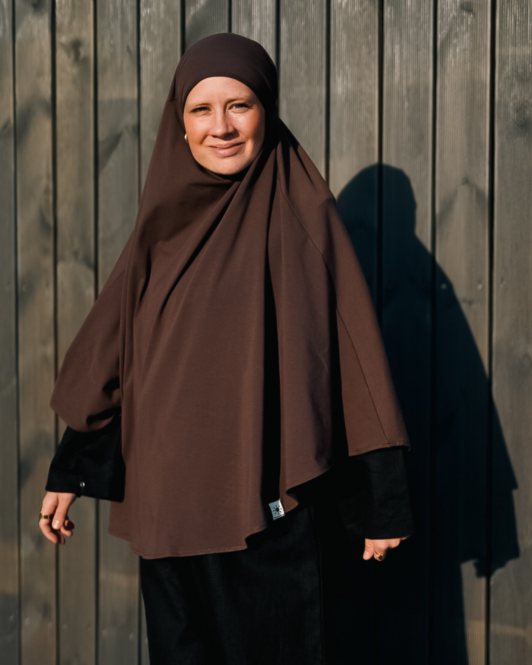 Jersey Khimar aus Bio-Baumwolle Chocolate