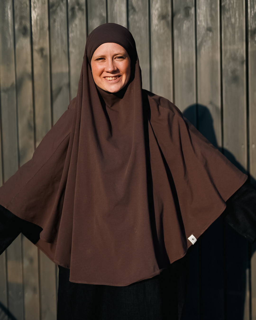 Jersey Khimar aus Bio-Baumwolle Chocolate