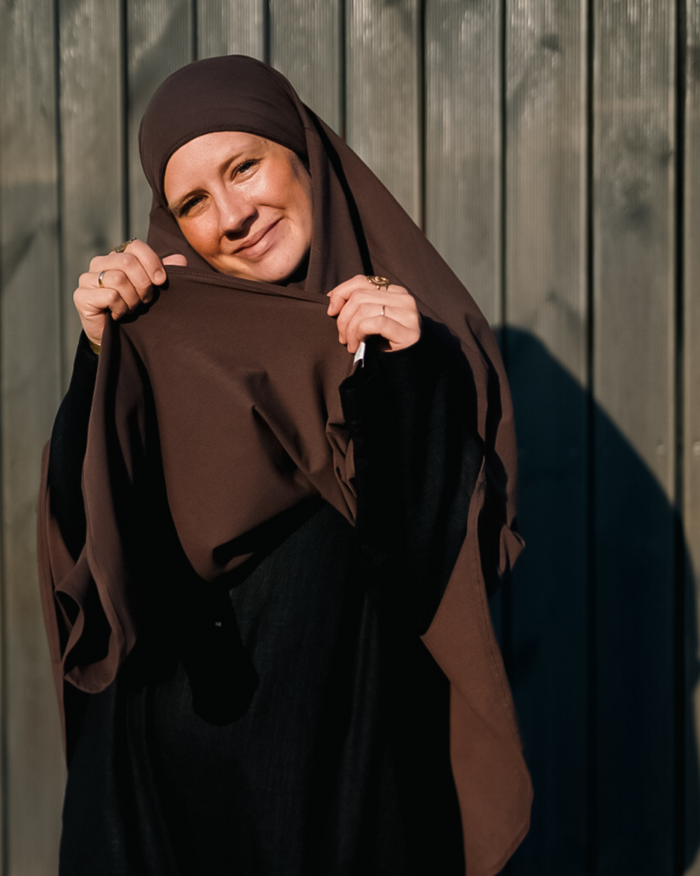 Jersey Khimar aus Bio-Baumwolle Chocolate
