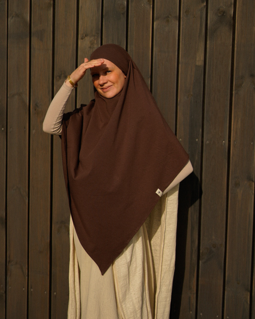 Jersey Khimar aus Bio-Baumwolle Chocolate